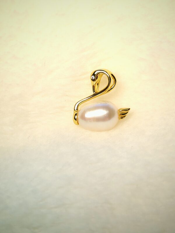 Collier pendentif perle argent sterling plaqué or