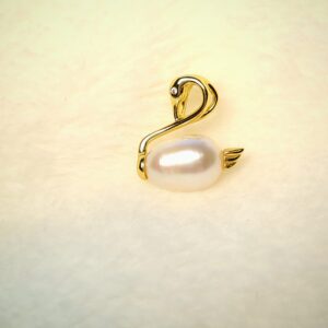 Collier pendentif perle argent sterling plaqué or