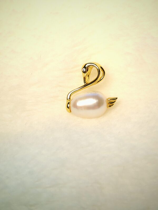 Collier pendentif perle argent sterling plaqué or