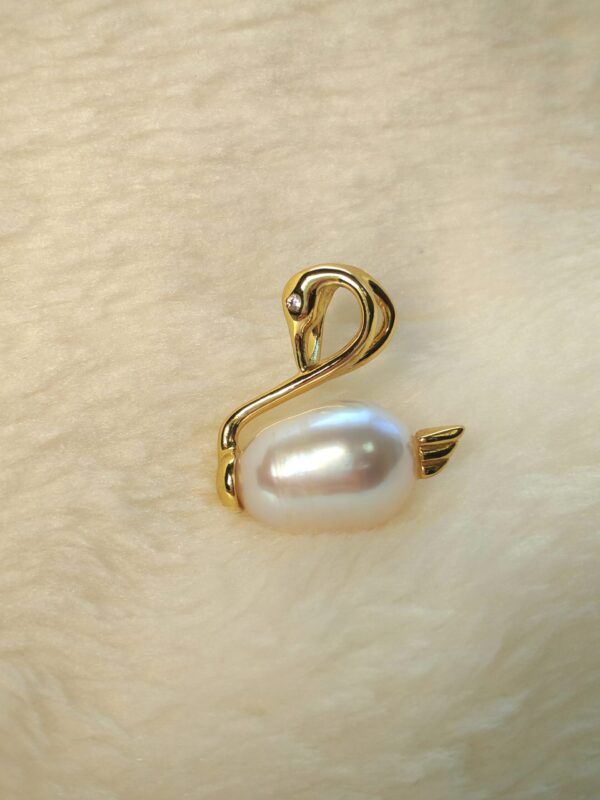 Collier pendentif perle argent sterling plaqué or