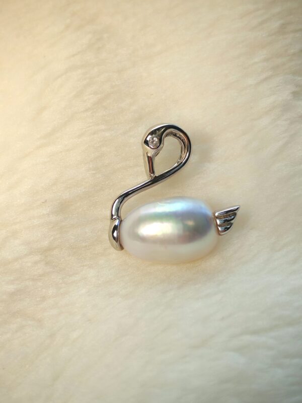 Collier pendentif perle argent sterling plaqué or