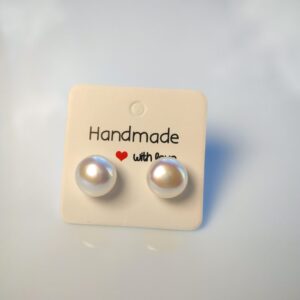 Boucles d'oreilles perle d'eau douce en argent, bijoux faits main, cadeau élégant pour femme – Argent 925 – Bijou fait main – Cadeau femme