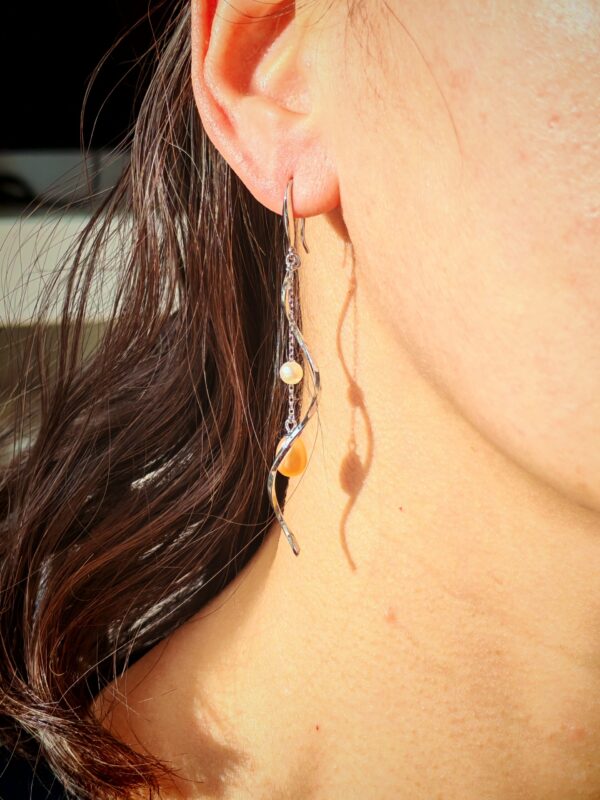 IMG_20260206_145705 Boucles d'oreilles perle d'eau douce en argent, bijoux faits main, cadeau élégant pour femme – Argent 925 – Bijou fait main – Cadeau femme
