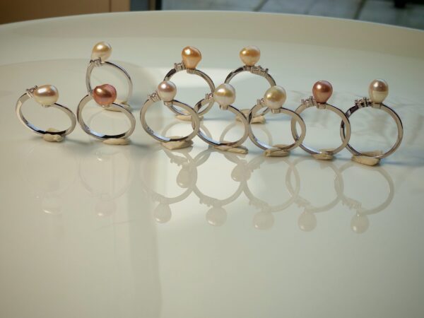 Bague perle d'eau douce en argent, bijoux faits main, cadeau élégant pour femme – Argent 925 – Bijou fait main – Cadeau femme