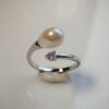 Bague perle d'eau douce en argent, bijoux faits main, cadeau élégant pour femme – Argent 925 – Bijou fait main – Cadeau femme