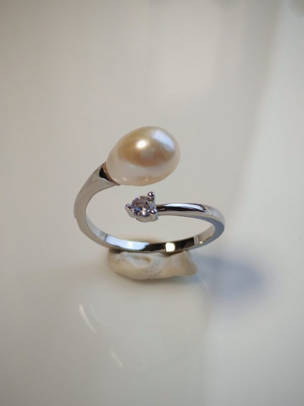 Bague perle d'eau douce en argent, bijoux faits main, cadeau élégant pour femme – Argent 925 – Bijou fait main – Cadeau femme