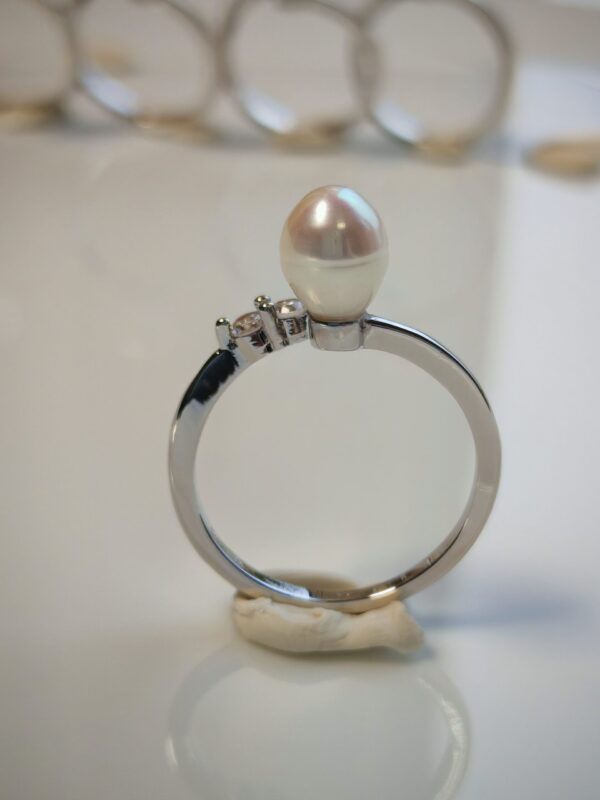 Bague perle d'eau douce en argent, bijoux faits main, cadeau élégant pour femme – Argent 925 – Bijou fait main – Cadeau femme