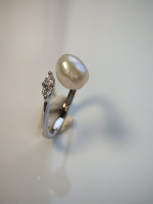 Bague perle d'eau douce en argent, bijoux faits main, cadeau élégant pour femme – Argent 925 – Bijou fait main – Cadeau femme