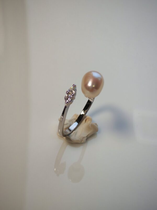 Bague perle d'eau douce en argent, bijoux faits main, cadeau élégant pour femme – Argent 925 – Bijou fait main – Cadeau femme