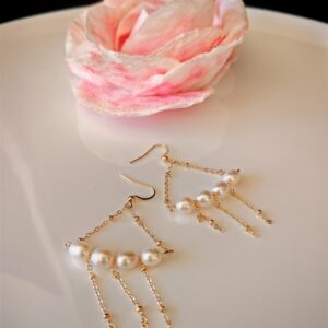 Boucles d'oreilles perle d'eau douce en plaqué or 14, bijoux faits main, cadeau élégant pour femme – Bijou fait main – Cadeau femme