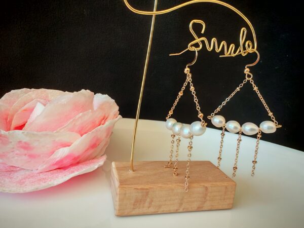 Boucles d'oreilles perle d'eau douce en plaqué or 14, bijoux faits main, cadeau élégant pour femme – Bijou fait main – Cadeau femme