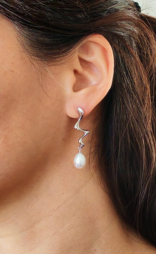 Boucles d'oreilles perle d'eau douce en plaqué or, bijoux faits main, cadeau élégant pour femme – Bijou fait main – Cadeau femme -