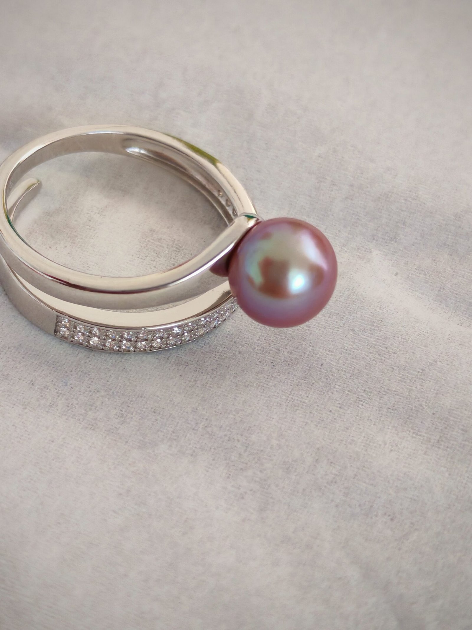 Bague perles d'eau douce en argent, bijoux faits main, cadeau pour femme - Image 2