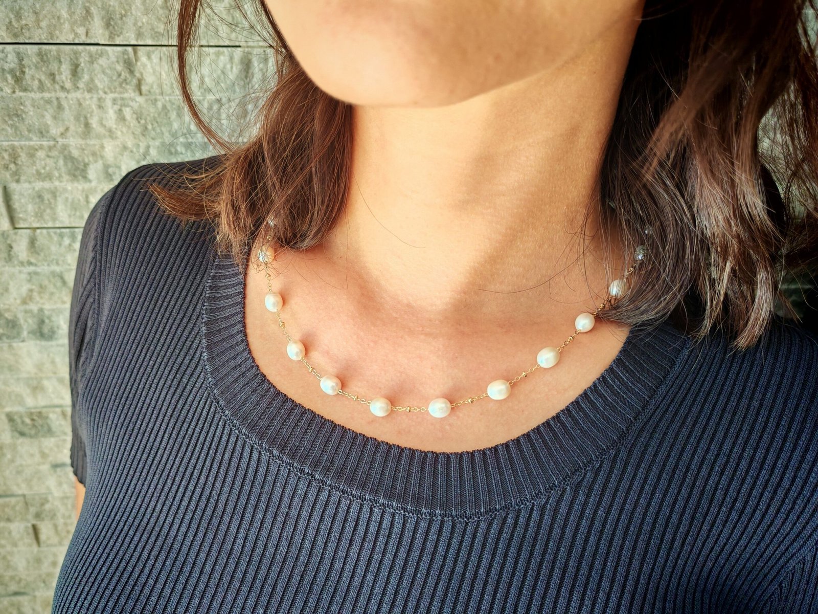 Collier lunettes plaqué or 14 carats - Image 14