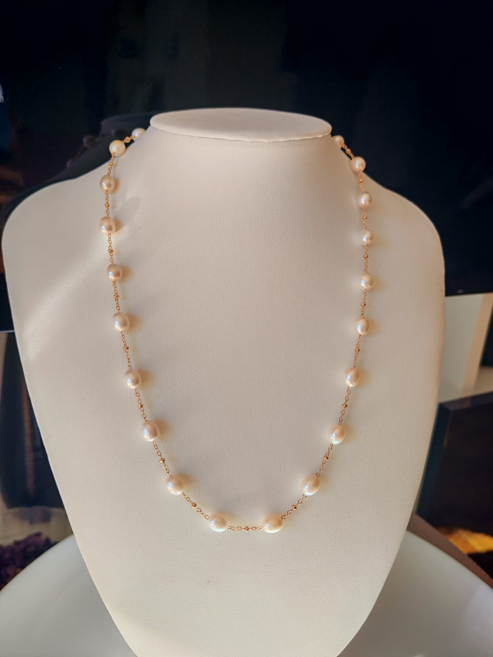 Collier lunettes plaqué or 14 carats - Image 2
