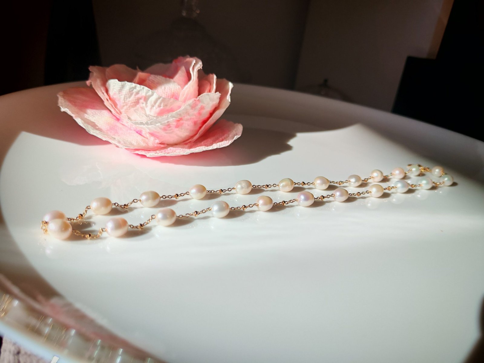 Collier lunettes plaqué or 14 carats - Image 7