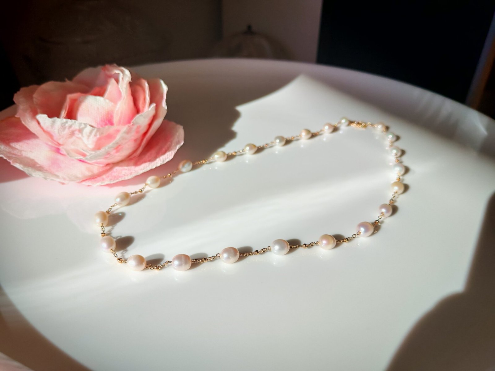 Collier lunettes plaqué or 14 carats - Image 5