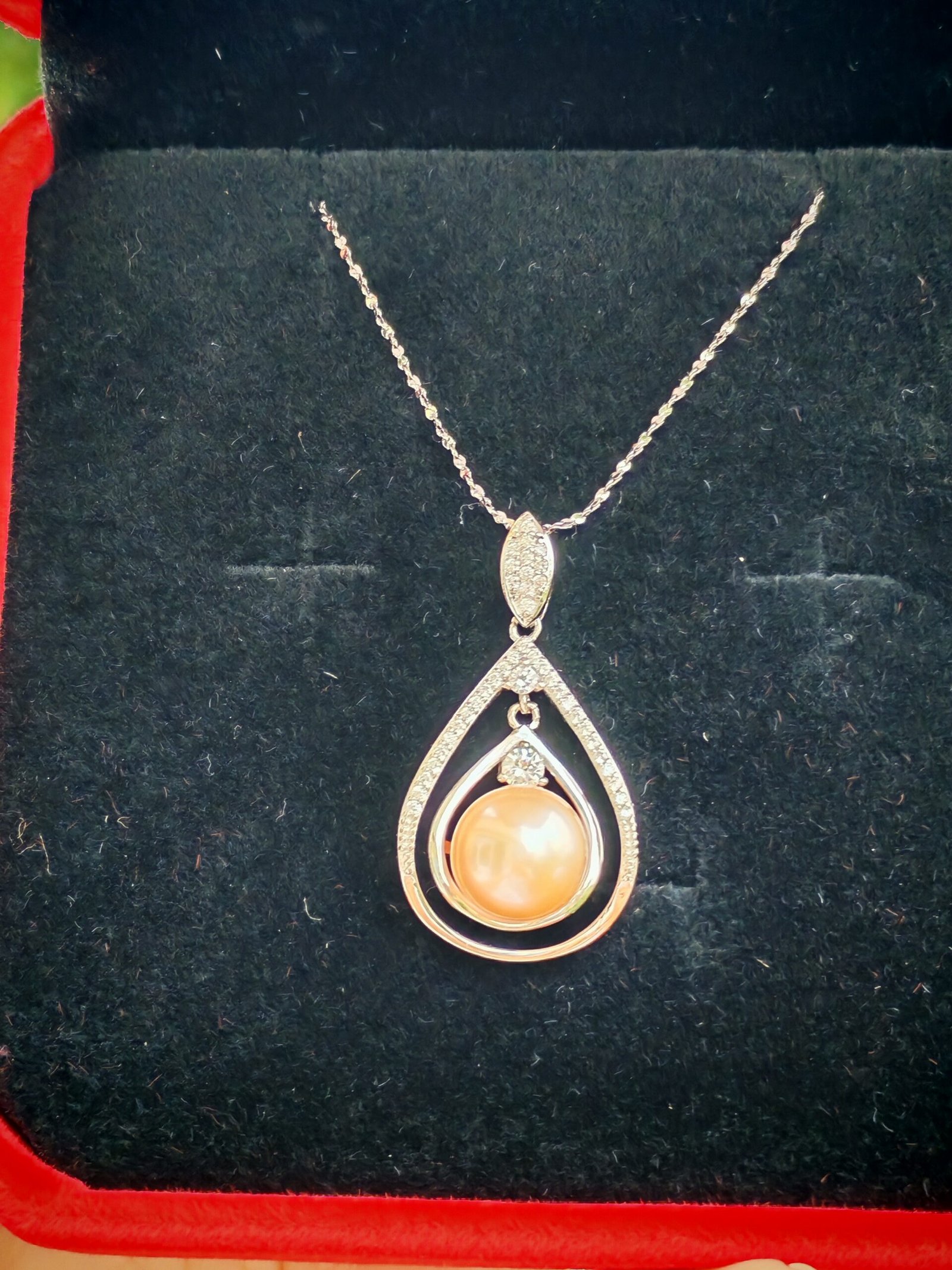 Collier pendentif perles d'eau douce en argent, bijoux faits main, cadeau pour femme - Image 2