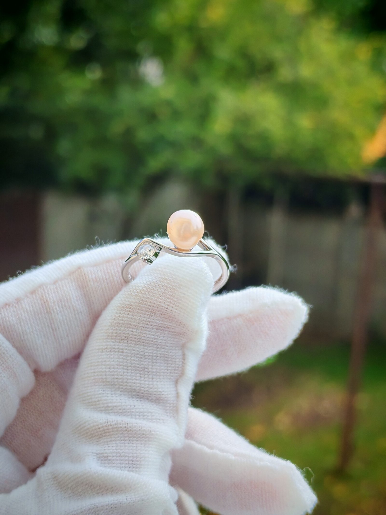 Bague perle d'eau douce en argent, bijoux faits main, cadeau élégant pour femme – Argent 925 – Bijou fait main – Cadeau femme