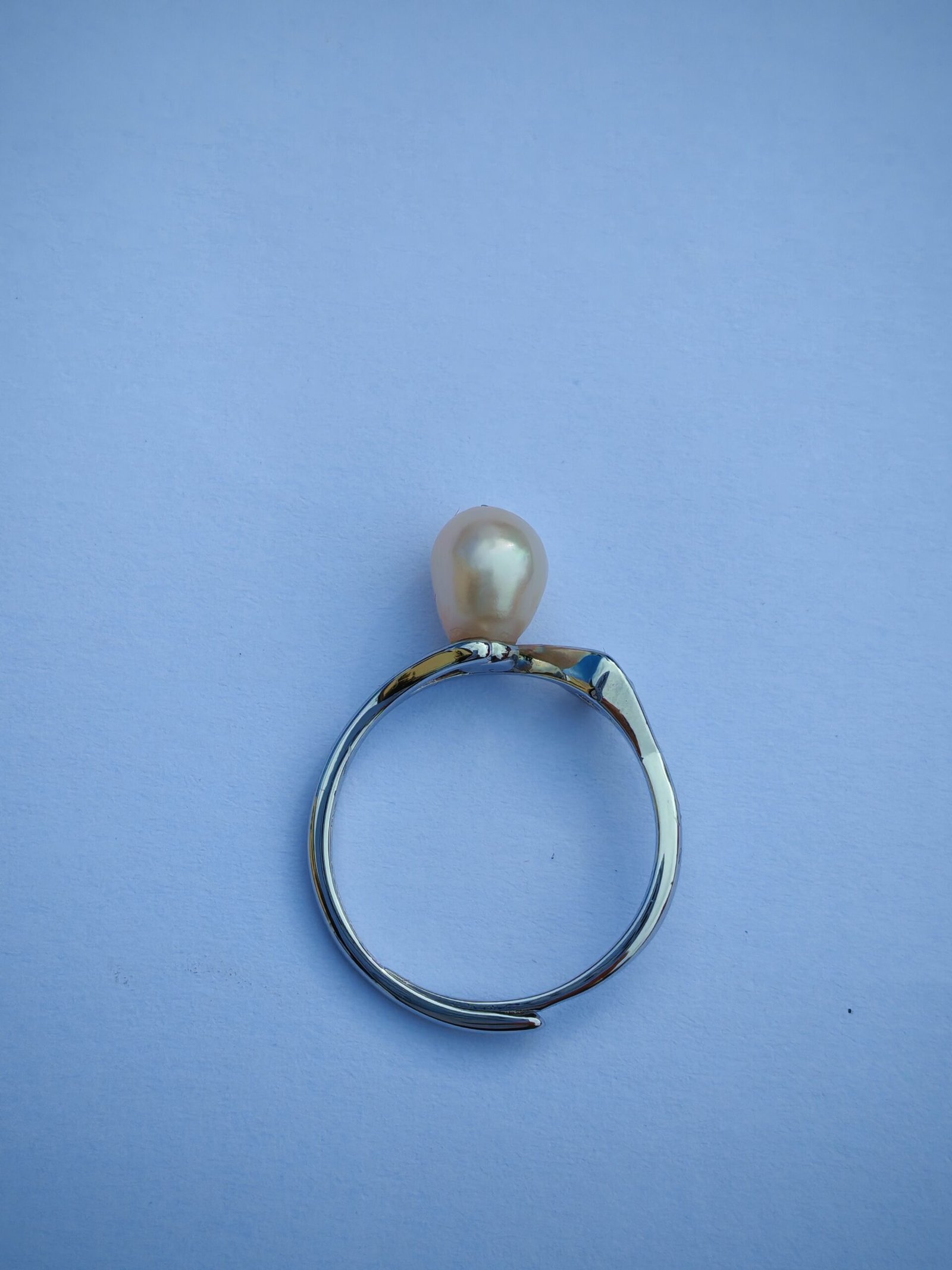 Bague perle d'eau douce en argent, bijoux faits main, cadeau élégant pour femme – Argent 925 – Bijou fait main – Cadeau femme - Image 4