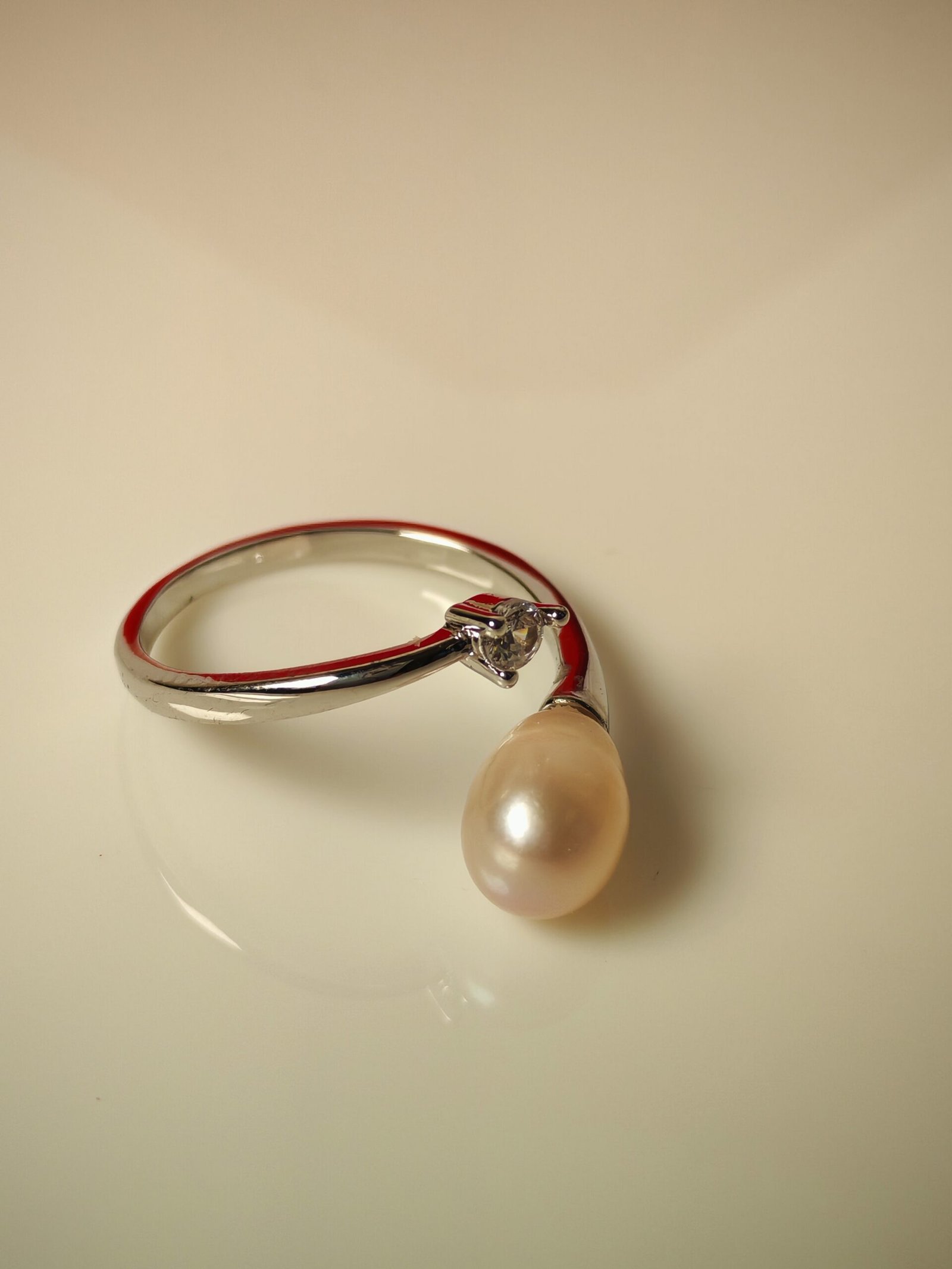 Bague perle d'eau douce en argent, bijoux faits main, cadeau élégant pour femme – Argent 925 – Bijou fait main – Cadeau femme - Image 4