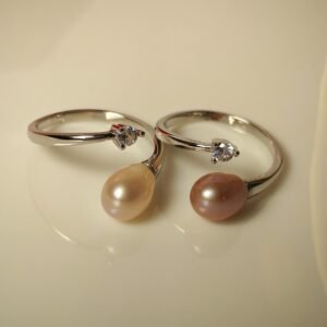 Bague perle d'eau douce en argent, bijoux faits main, cadeau élégant pour femme – Argent 925 – Bijou fait main – Cadeau femme