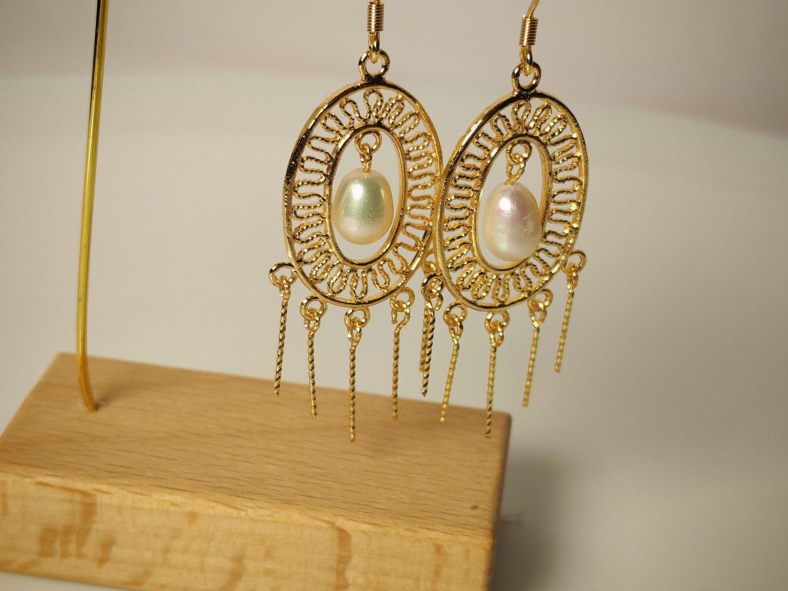 Boucles d'oreilles perle d'eau douce en plaqué or 14, bijoux faits main, cadeau élégant pour femme – Bijou fait main – Cadeau femme