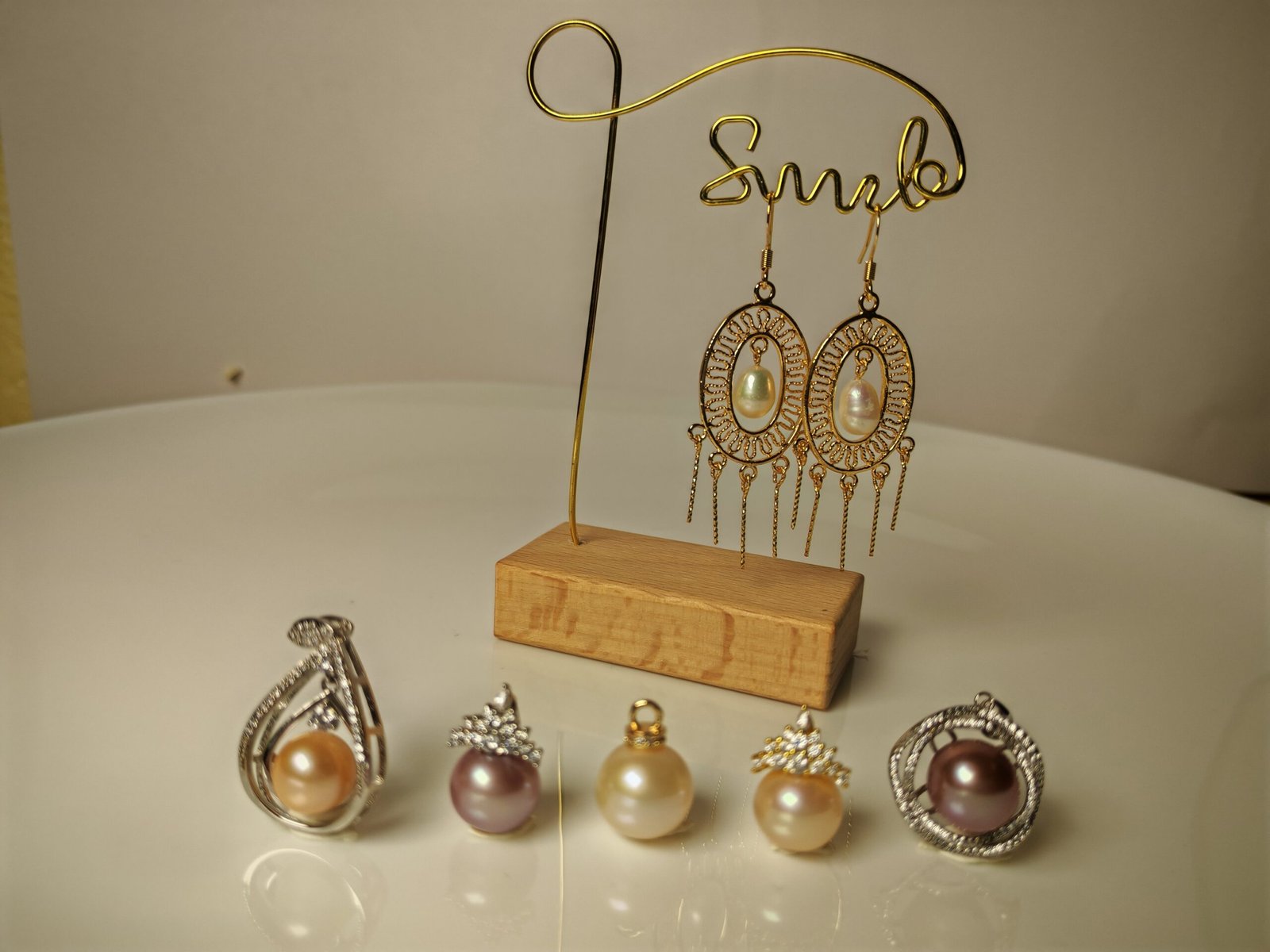 Boucles d'oreilles perle d'eau douce en plaqué or 14, bijoux faits main, cadeau élégant pour femme – Bijou fait main – Cadeau femme - Image 3