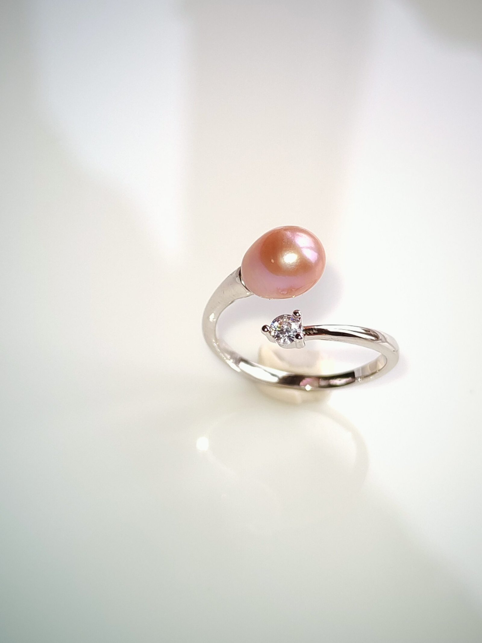 Bague perle d'eau douce en argent, bijoux faits main, cadeau élégant pour femme – Argent 925 – Bijou fait main – Cadeau femme - Image 6