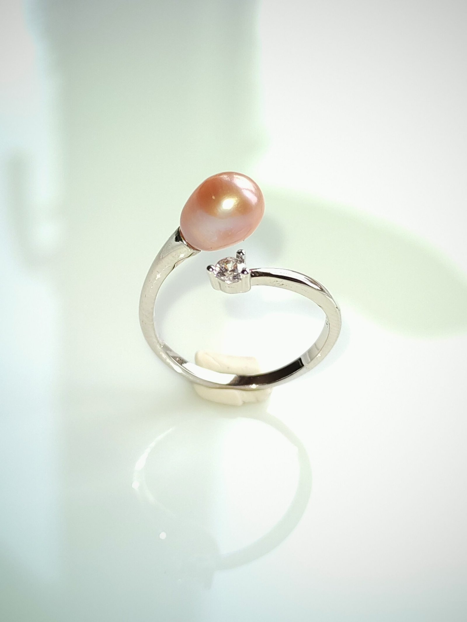 Bague perle d'eau douce en argent, bijoux faits main, cadeau élégant pour femme – Argent 925 – Bijou fait main – Cadeau femme - Image 7