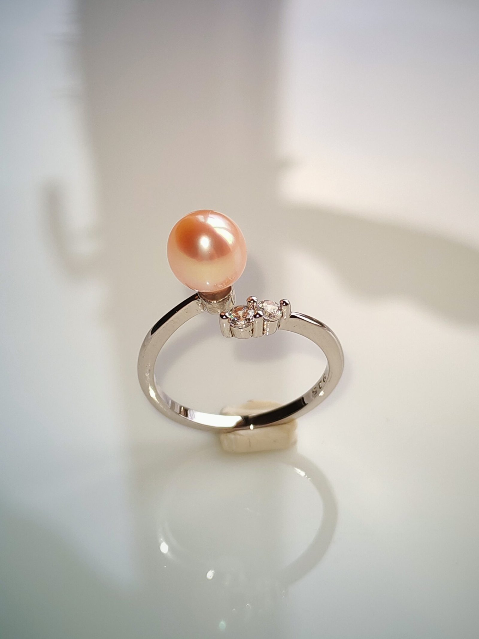 Bague perle d'eau douce en argent, bijoux faits main, cadeau élégant pour femme – Argent 925 – Bijou fait main – Cadeau femme - Image 3