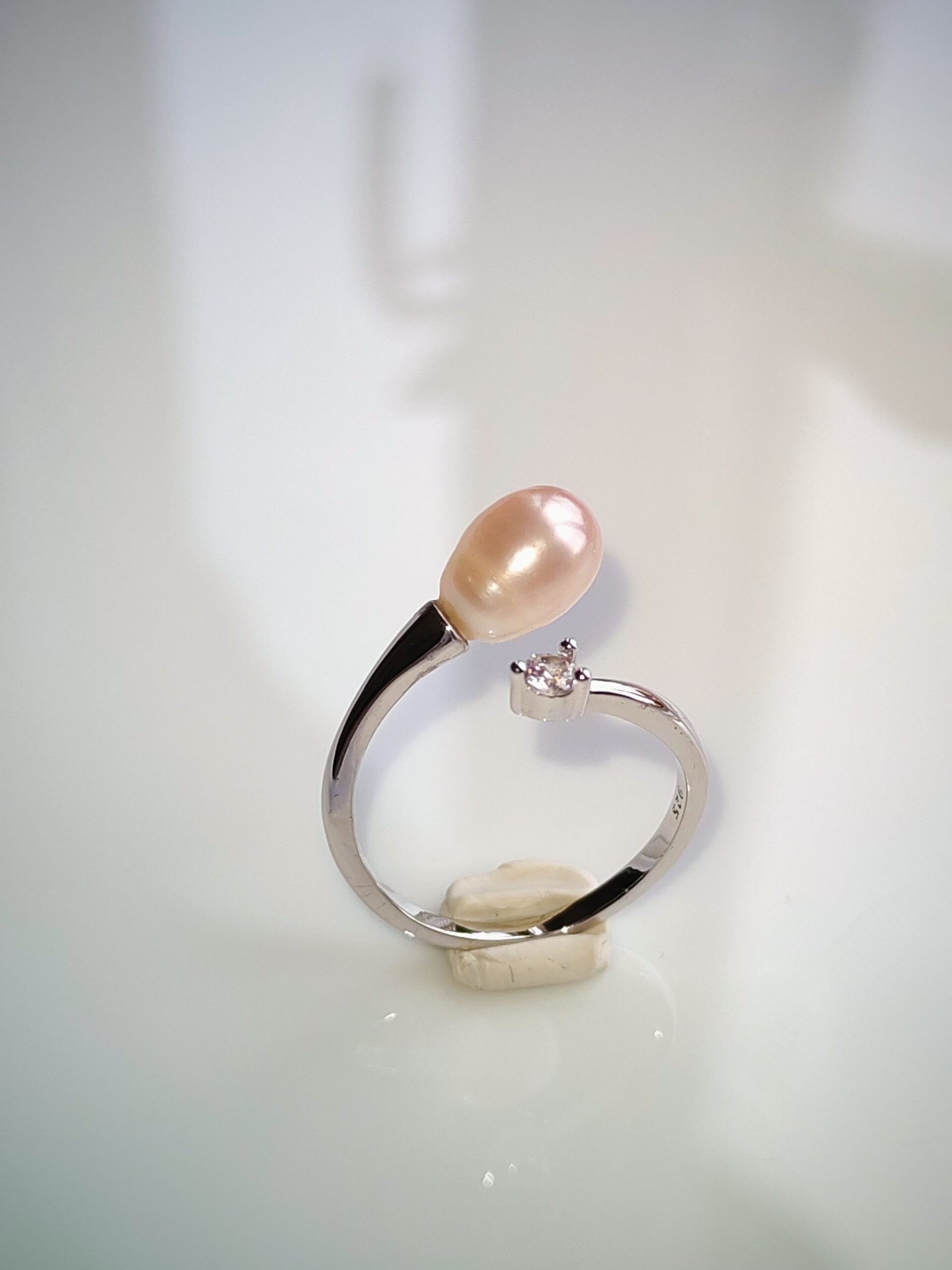 Bague perle d'eau douce en argent, bijoux faits main, cadeau élégant pour femme – Argent 925 – Bijou fait main – Cadeau femme - Image 9