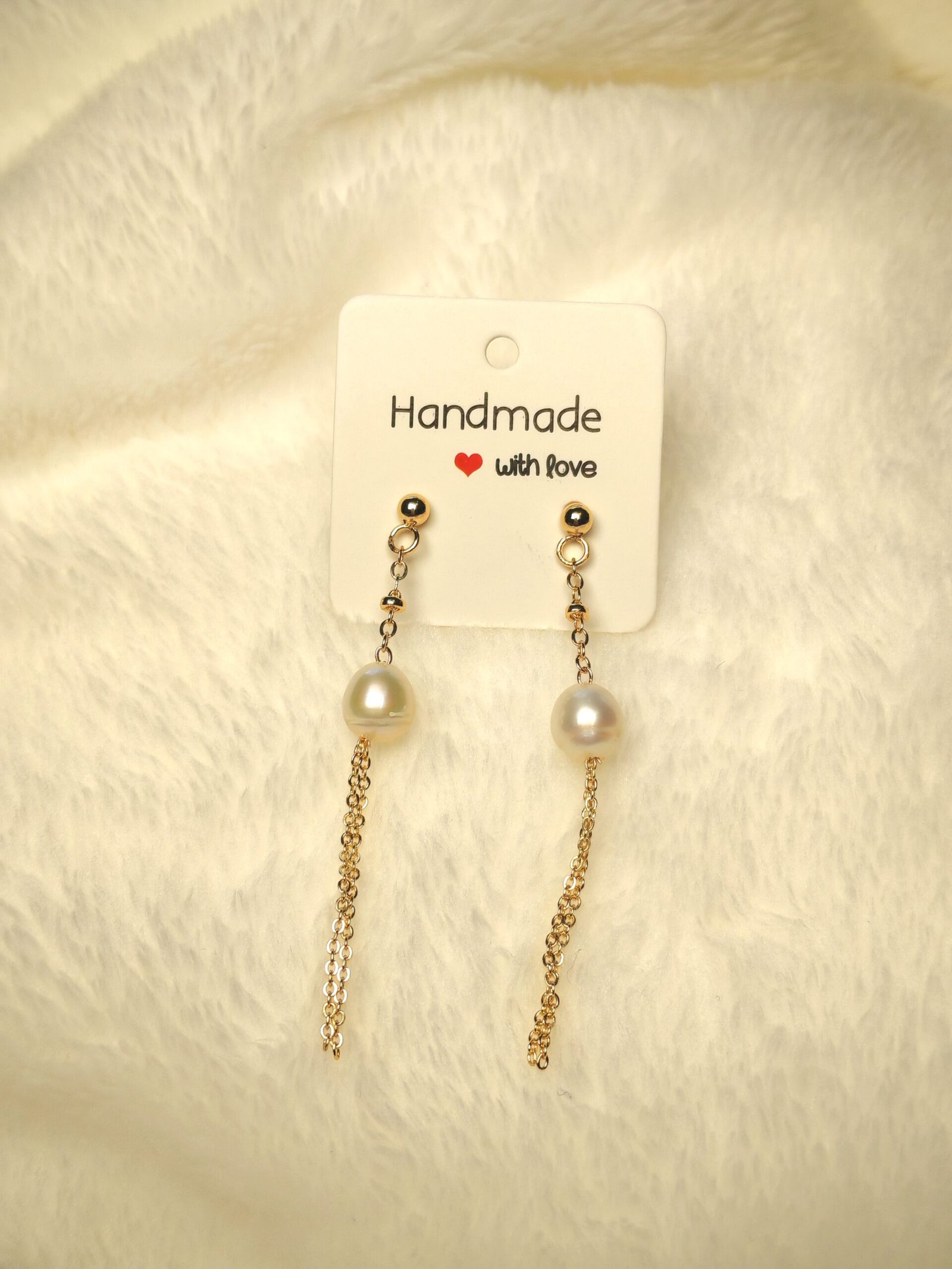 Boucles d'oreilles perle d'eau douce en plaqué or 14, bijoux faits main, cadeau élégant pour femme – Bijou fait main – Cadeau femme - Image 8
