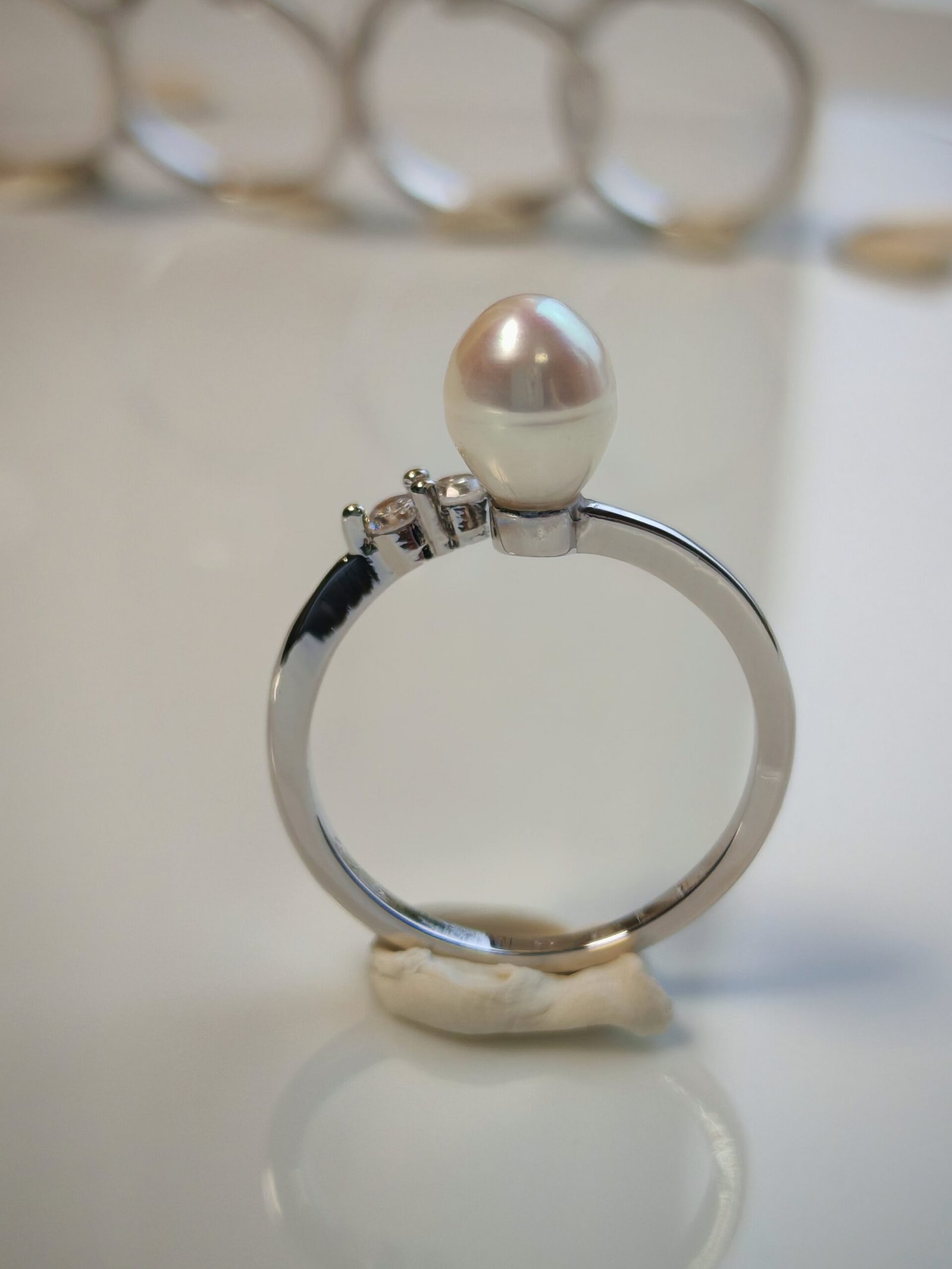 Bague perle d'eau douce en argent, bijoux faits main, cadeau élégant pour femme – Argent 925 – Bijou fait main – Cadeau femme - Image 6