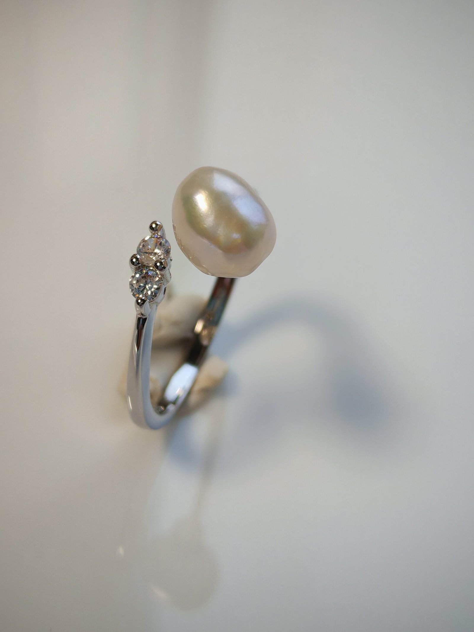 Bague perle d'eau douce en argent, bijoux faits main, cadeau élégant pour femme – Argent 925 – Bijou fait main – Cadeau femme - Image 8