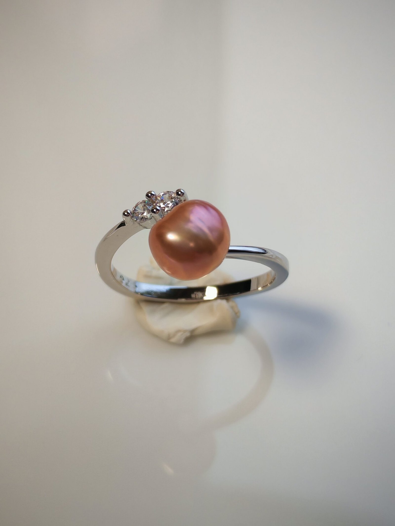 Bague perle d'eau douce en argent, bijoux faits main, cadeau élégant pour femme – Argent 925 – Bijou fait main – Cadeau femme - Image 11