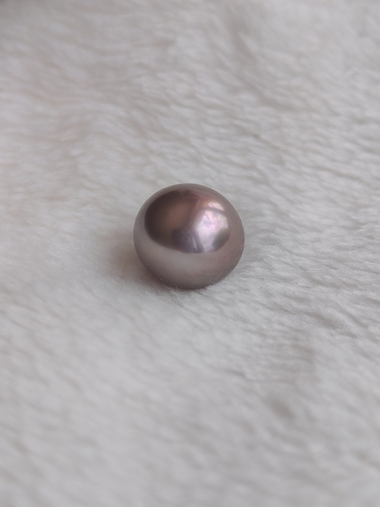 Perle de culture d'eau douce, mauve, ronde, 12. 7mm x 1pc - Image 4