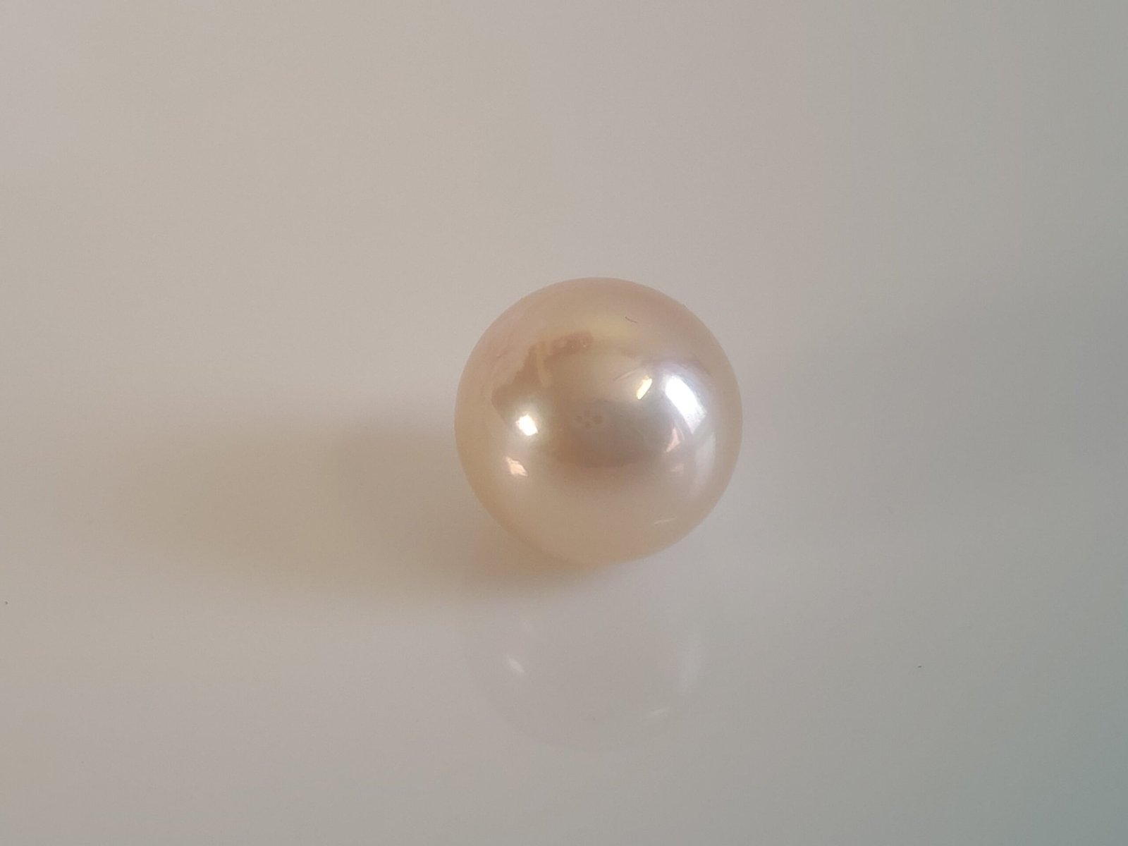 Perle de culture d'eau douce, blanche , ronde, 11. 7mm x 1pc - - Image 2