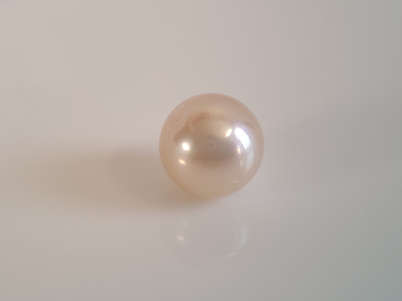 Perle de culture d'eau douce, blanche , ronde, 11. 7mm x 1pc - - Image 5