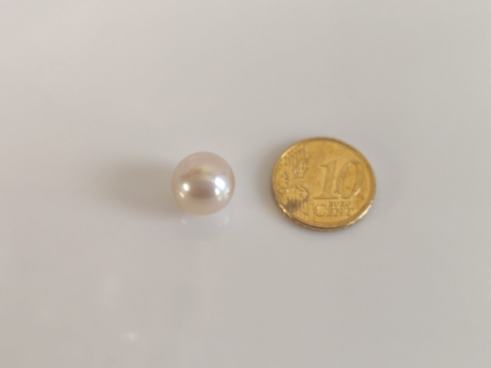 Perle de culture d'eau douce, blanche , ronde, 11. 7mm x 1pc - - Image 4