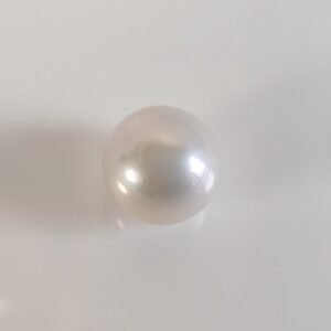 Perle de culture d'eau douce, blanche , ronde, 12.2mm x 1pc
