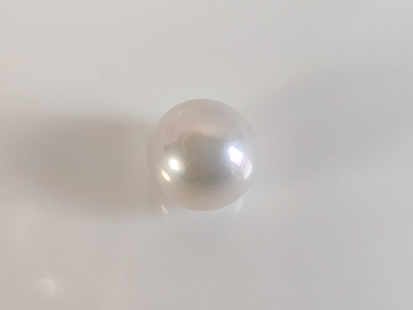 Perle de culture d'eau douce, blanche , ronde, 12.2mm x 1pc