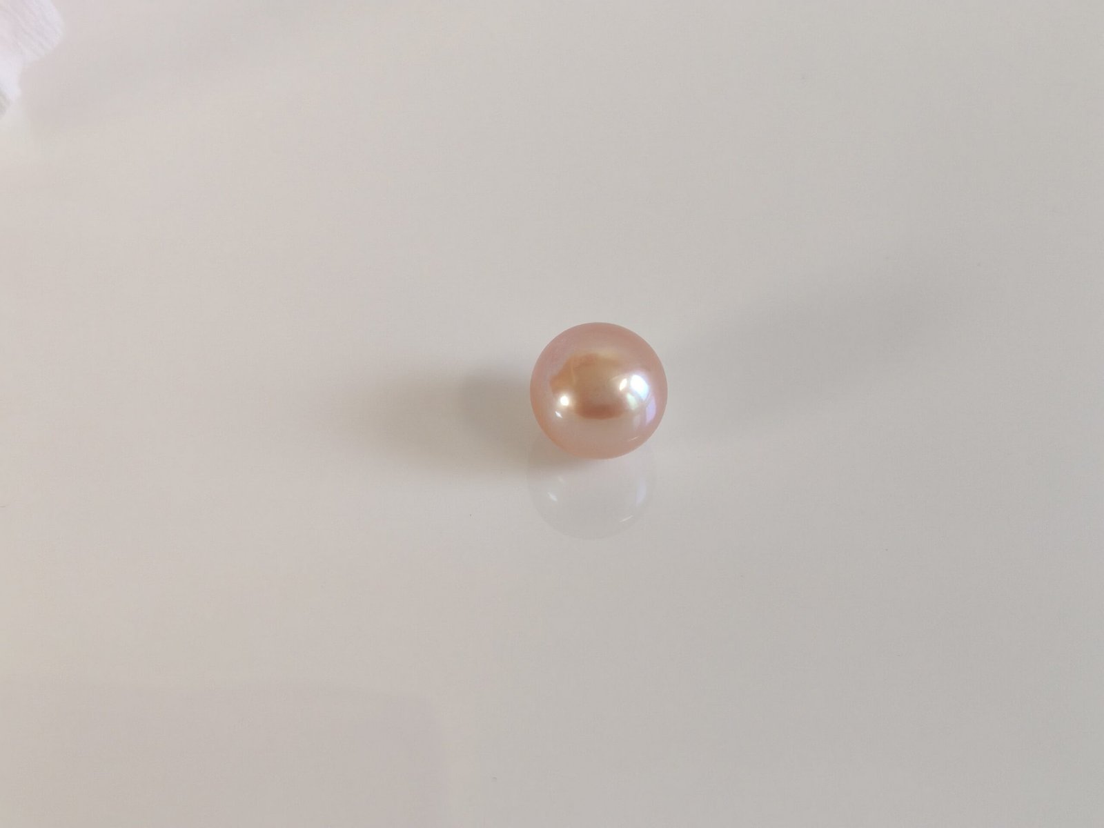 Perle de culture d'eau douce, rose , ronde, 12.4 mm x 1pc - Image 2