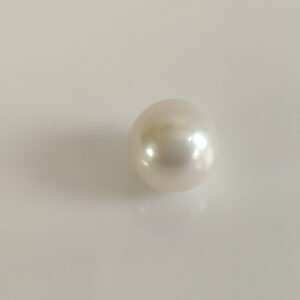 Perle de culture d'eau douce, blanche , ronde, 11. 9mm x 1pc