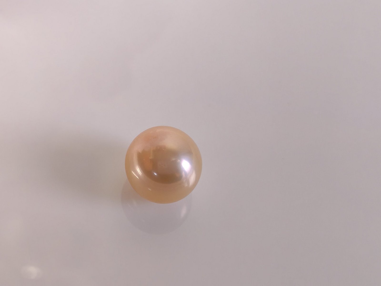 Perle de culture d'eau douce, rose champagne, ronde, 11. 3 mm x 1pc - Image 2