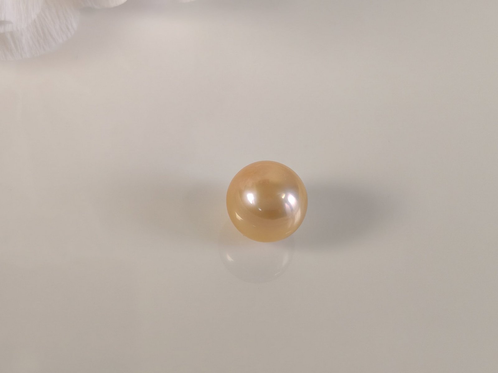 Perle de culture d'eau douce, rose champagne, ronde, 11. 3 mm x 1pc - Image 3