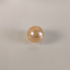 Perle de culture d'eau douce, rose champagne, ronde, 11. 3 mm x 1pc