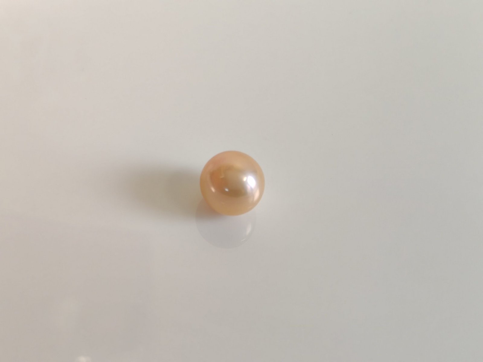 Perle de culture d'eau douce, rose champagne, ronde, 11. 3 mm x 1pc - Image 6