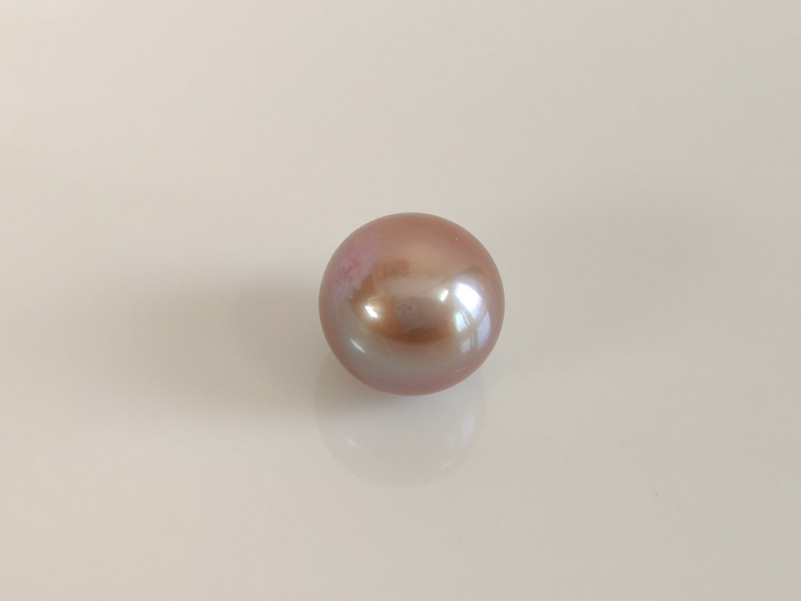 Perle de culture d'eau douce, mauve, ronde, 12. 2mm x 1pc