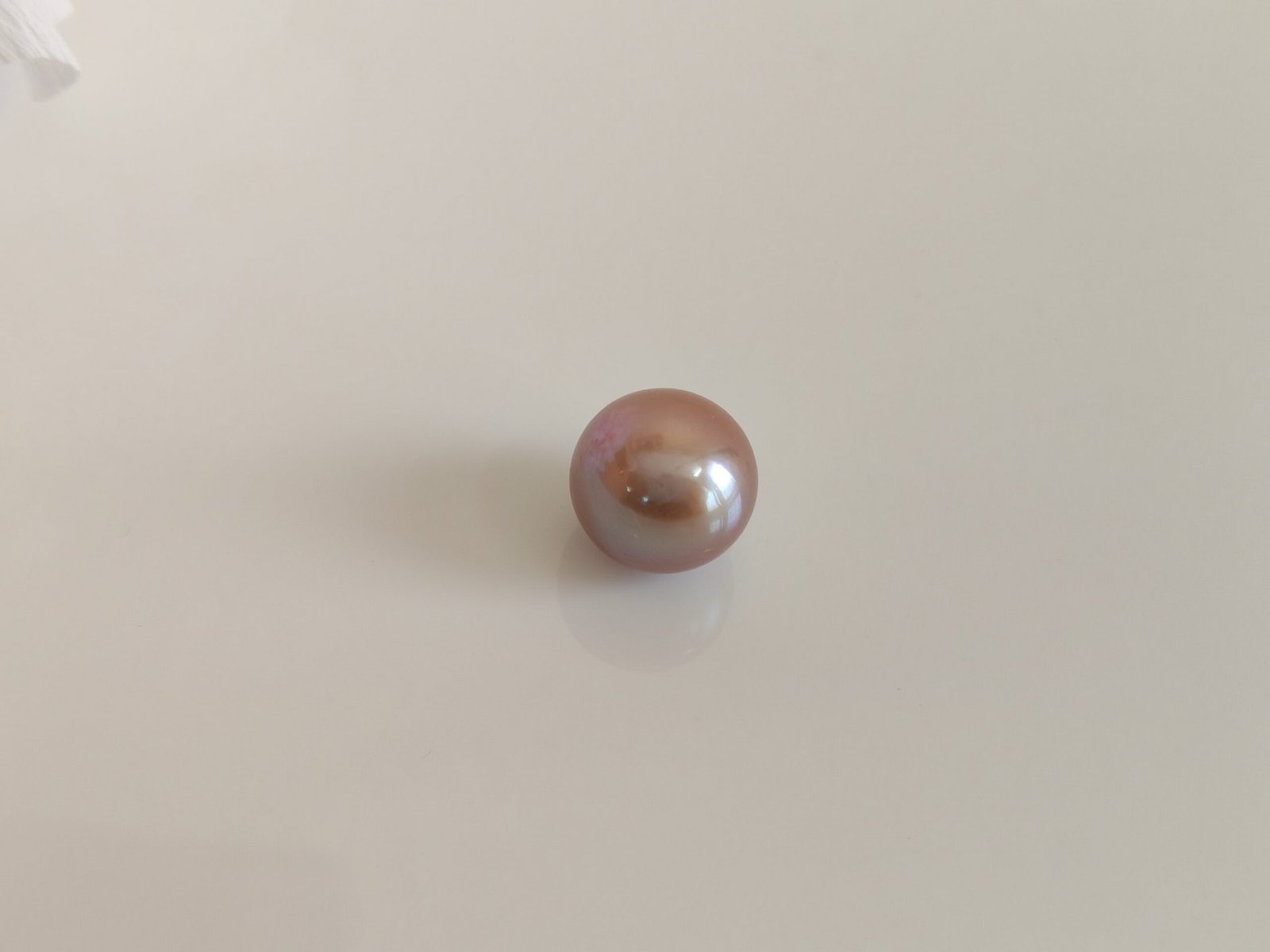 Perle de culture d'eau douce, mauve, ronde, 12. 2mm x 1pc - Image 2